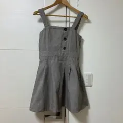 Lサイズ チェック柄 ジャンバースカート