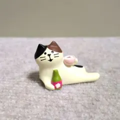 デコレ　コンコンブル　三毛猫花見酒