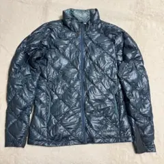 美品モンベル800FP U.L.ダウンジップジャケットWomen’s S青緑