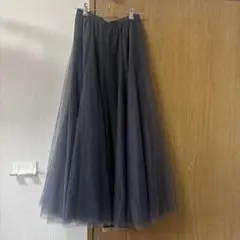fifth チュールロングスカート　グレー