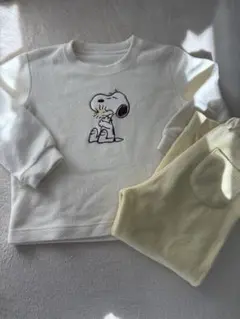 UNIQLO ユニクロ スヌーピー フリースパジャマ 上下セット　100