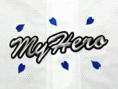 My Hero　刺繍ワッペン　筆記体②　シルバー × 黒