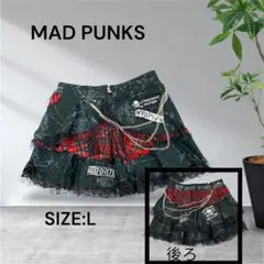 MAD PUNKS マッドガール　サロペットスカート　ゴスロリ　チェック　ドクロ 2026年最新】Mad Punk レディース スカートの人気アイテム - メルカリ