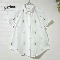 【parkes　パークス】半袖　トップス　ブラウス　ウエルベック　綿　Mのサムネイル