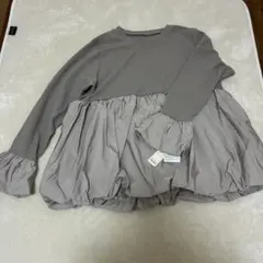 ペプラム　カットソー　トップス　レディース