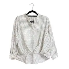 earth music &ecologyドット柄長袖シャツブラウスF未使用