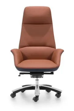 ブラウン ハイバックオフィスチェア