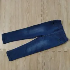 【美品】petit main　デニムパンツ　ブルー　110cm