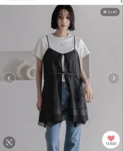LOWRYS FARM シャーリングチュニックフレンチスリーブ - メルカリ