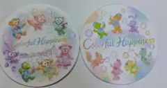 ディズニー ダッフィー＆フレンズ 20周年カラフルハピネスコースター　2枚組のサムネイル