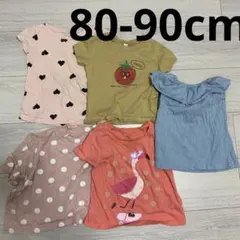 80-90cm 5点セット　半袖Tシャツ　女の子