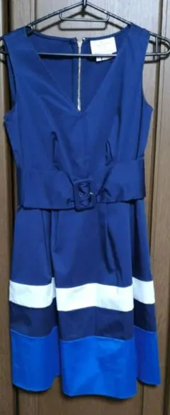 kate spade　NEW YORK　紺　白　ワンピース　サイズOA