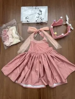 MARLMARL エプロン 80-90 髪飾り付き お誕生日 記念日 写真映え