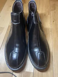 極美品サイドゴアブーツ 黒 26cm厚底 トラックソール センターシームモード