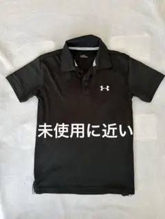 美品　UNDER ARMOUR キッズ黒ポロシャツ　130㎝