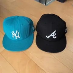 NEW ERA 59FIFTY ヤンキース ブルー　アトランタ　ブラック　セット