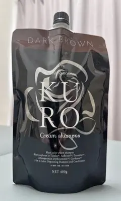バランローズKUROクリームシャンプー ダークブラウン白髪染め 400g