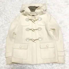 希少 バーバリーブルーレーベル ダッフルコート ノバチェック アイボリー 38