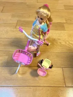 じてんしゃでおでかけリカちゃん　ミキちゃんマキちゃん　三輪車　電動自転車