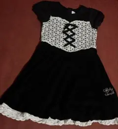 シャーリーテンプル とっても可愛い ワンピース 黒　レース　120㎝　難あり