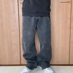 No.546/Levi's550/W42L32/ブラックデニム/古着/ワイド