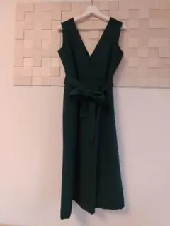 グリーンレーベル　ロングワンピース深緑