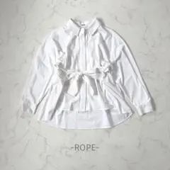 ROPE/シャツブラウス/36/白/ウエストマーク/リボン/綺麗め/オフィス
