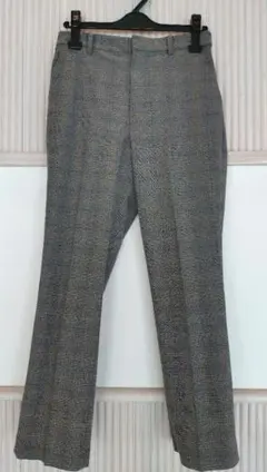 ユニクロ　スマートアンクルパンツ　グレー グレンチェック柄　М