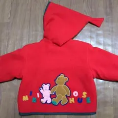 ミキハウス レトロ　レア　ジャケット　コート 100cm 赤