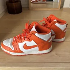Nike ハイカットスニーカー オレンジ/ホワイト ダンクハイ