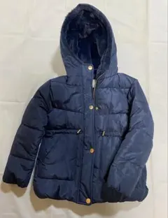 【ZARA】ネイビー フード付きダウンコート 120cm