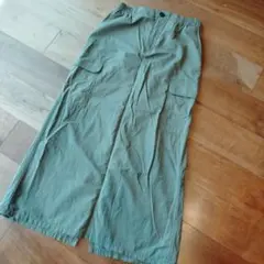 GU カーゴロングスカート【カーキ】