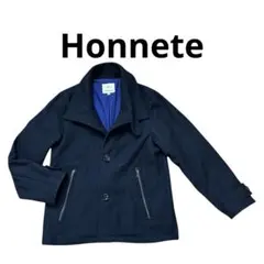 【名作】Honnete オネット ショート丈 Pコート ブラック サイズ2