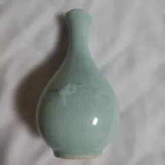 青岩青磁、陶磁器 鶴絵、花刺し共箱有り