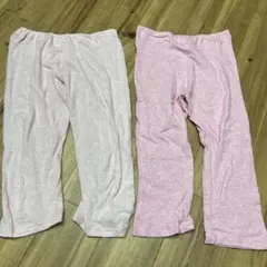 西松屋のピンク色パジャマパンツ2枚セット 120