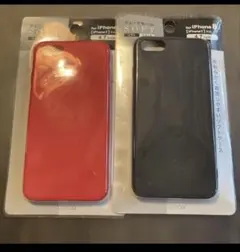 c*l様 iPhone 8/7用 ソフトケース 2個セット レッド ブラックのサムネイル