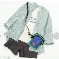 CIAOPANIC TYPY ♡ミントストライプ長袖シャツ 100-110