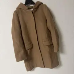 ナチュラルビューティーベーシック/フード付きコート M ベージュ/キャメル