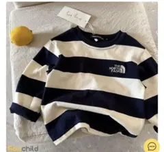 韓国服　ストライプ　長袖カットソー130