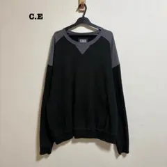 C.E PANEL SHOULDER CREW NECK XL ブラックのサムネイル