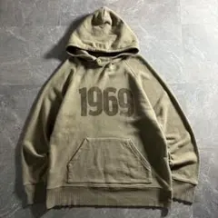 ~00s OLD GAP 1969 print sweat hoodie L