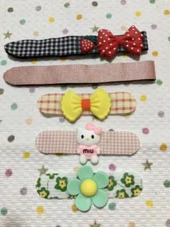 前髪クリップ 5枚セット 跡がつかない マジックテープ 前髪 ヘアクリップ