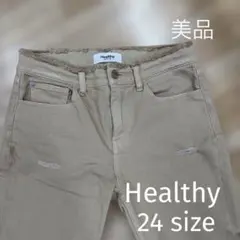 美品　Healthyデニム フリンジアンクル丈　サイズ24のサムネイル