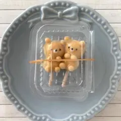 ミニチュア雑貨　フェイクフード　みたらし団子くまちゃん2個入り