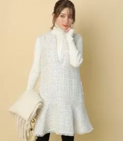 2026年最新】Apuweiser ツイードペプラムミニワンピースの人気アイテム