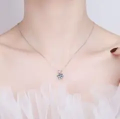 【証明書あり】 モアサナイト スノーフレーク 925シルバー 1.0ct 高級
