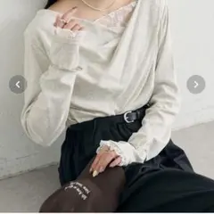 mystic レースドッキングオフショルロンTのサムネイル