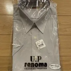 U.P. renoma ワイシャツ グレー系チェック　半袖のサムネイル