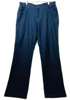 【極美品】ミズノ　アウトドア　ストレートパンツ　L ダークネイビー　ゴルフ