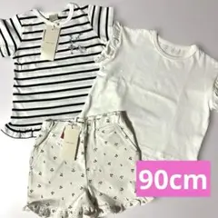 新品☆petit main ☆ 半袖Tシャツ 2枚 パンツ1枚　90cm